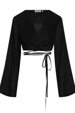 Azores Top - Black Linen