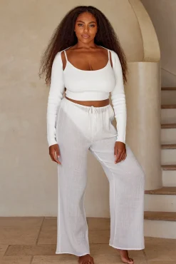 Beverly Hills Knitwear Top - White Rib