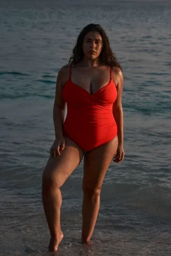 Bordeaux One Piece (Full Coverage) - Chili Pepper