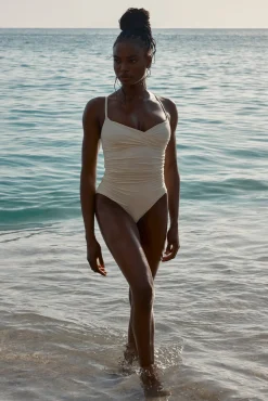 Bordeaux One Piece (Full Coverage) - Ivory