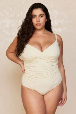 Bordeaux One Piece (Full Coverage) - Ivory
