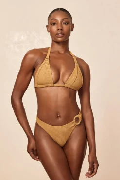 Bronte Bottom - Antique Gold Lurex Rib