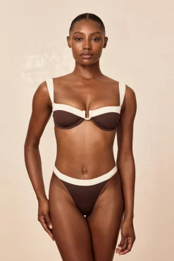 Cala Roja Top - Espresso/Ivory