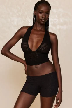 Cali Short - Black Crinkle