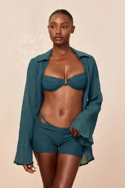 Cali Short - Evergreen Crinkle