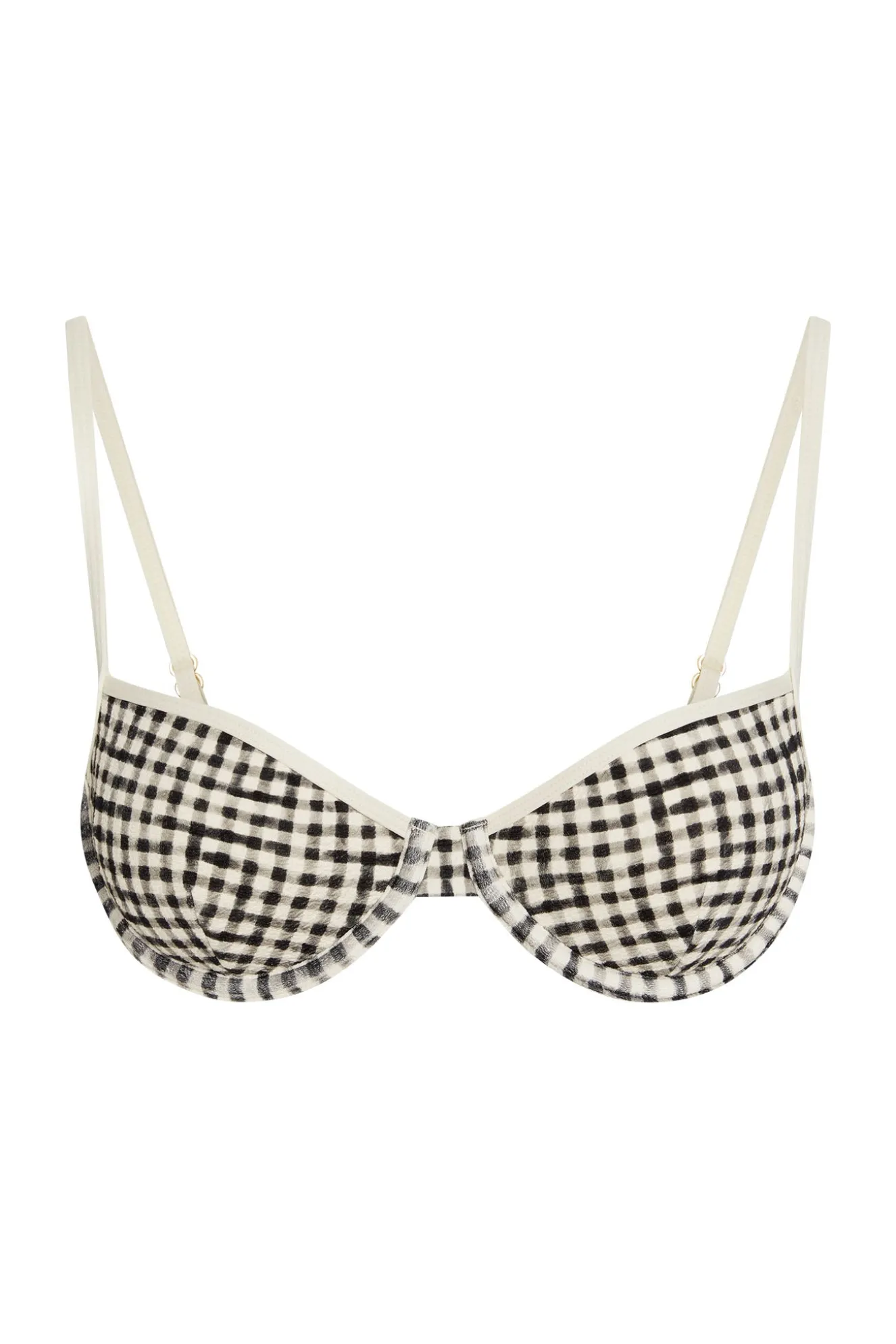 Capri Top Colorblock - Black Gingham