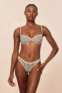 Capri Top Colorblock - Black Gingham