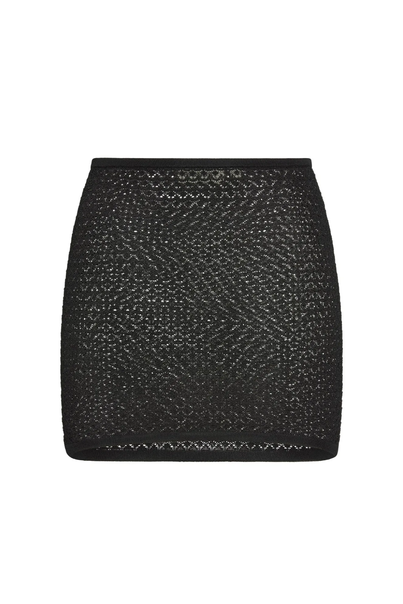 Cartagena Micro Skirt - Black Lace Crochet