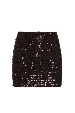 Cartagena Skirt - Espresso Sequin