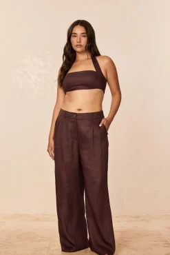 Casablanca Pants - Espresso Linen