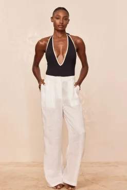 Casablanca Pants - White Linen