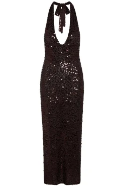 Catania Dress - Espresso Sequin