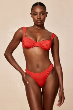 Clovelly High Leg Bottom - Chili Pepper