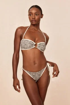 Costa Rica Top Colorblock - Black Gingham