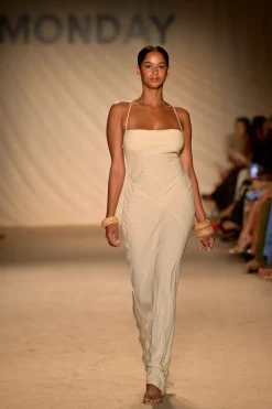 Cote D'azur Dress - Ivory Geo