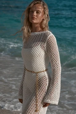 Cozumel Dress - White Crochet