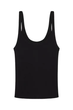 Devin Tank Crop - Black Rib