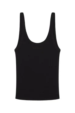 Devin Tank Crop - Black Rib