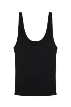 Devin Tank Long - Black Rib