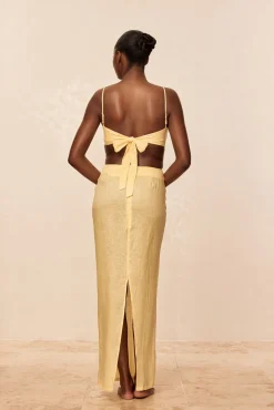 Fontelina Linen Skirt - Honey