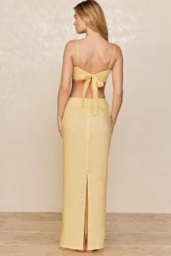 Fontelina Linen Skirt - Honey