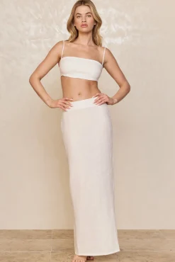 Fontelina Linen Skirt - White