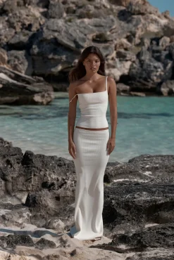 Fontelina Skirt - Ivory Knit Rib