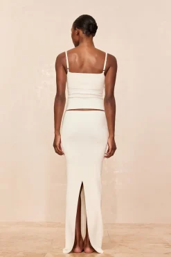 Fontelina Skirt - Ivory Knit Rib