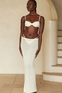 Fontelina Skirt - Ivory Open Knit