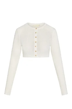 Genoa Cardigan - Ivory Open Jersey