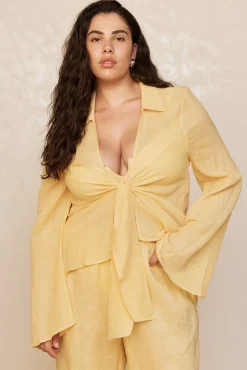 Grenada Tunic - Honey Crinkle Linen