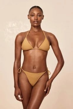 Hanalei Top - Antique Gold Lurex Rib