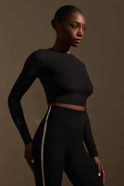 Hayworth Long Sleeve - Black Lightweight Rib