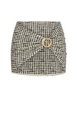 Jamaica Sarong - Black Gingham