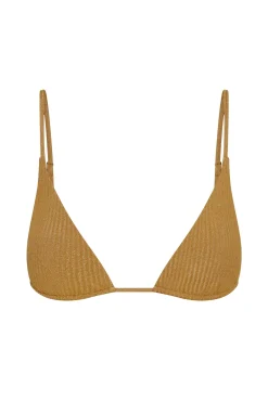 Kauai Top - Antique Gold Lurex Rib