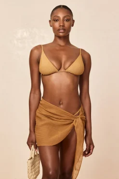 Kauai Top - Antique Gold Lurex Rib