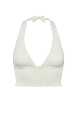 Laurel Canyon Knitwear Top - White Rib