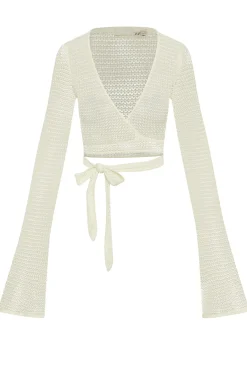 Madrid Wrap Top - Ivory Lace Crochet