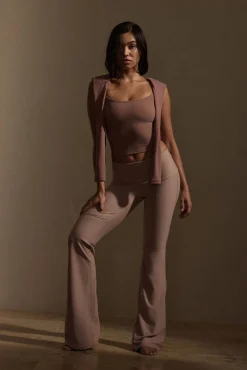 Melrose Flared Legging - Heather Mauve