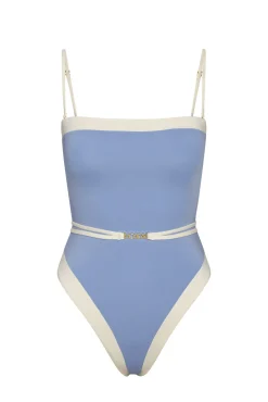 Miami One Piece - Azure/Ivory