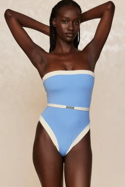 Miami One Piece - Azure/Ivory