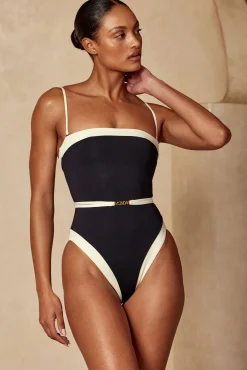 Miami One Piece - Black/Ivory