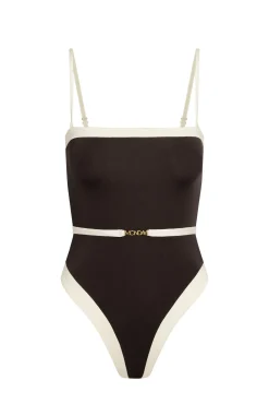 Miami One Piece - Espresso/Ivory