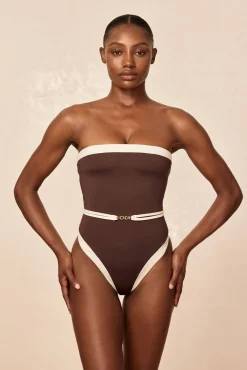 Miami One Piece - Espresso/Ivory