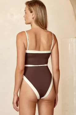 Miami One Piece - Espresso/Ivory
