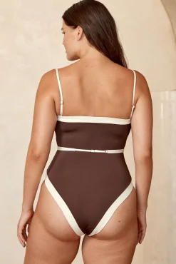 Miami One Piece - Espresso/Ivory