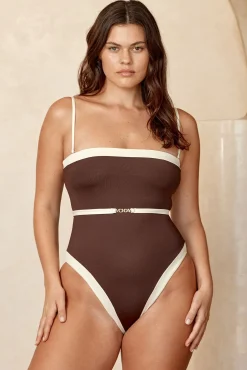 Miami One Piece - Espresso/Ivory