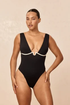 Milos One Piece - Black/Ivory
