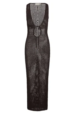 Monte Carlo Tie Dress - Espresso Petit Crochet