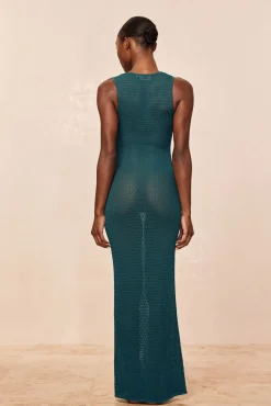 Monte Carlo Tie Dress - Evergreen Lace Crochet